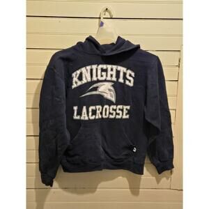 Russell Athletic Hoodie Mens S Knights Lacrosse Navy Pullover Kangaroo Pocket